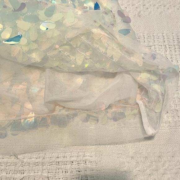 Unicorn tears iridescent multicolor mermaid sequin skirt small SK 2871 - Picture 5 of 11
